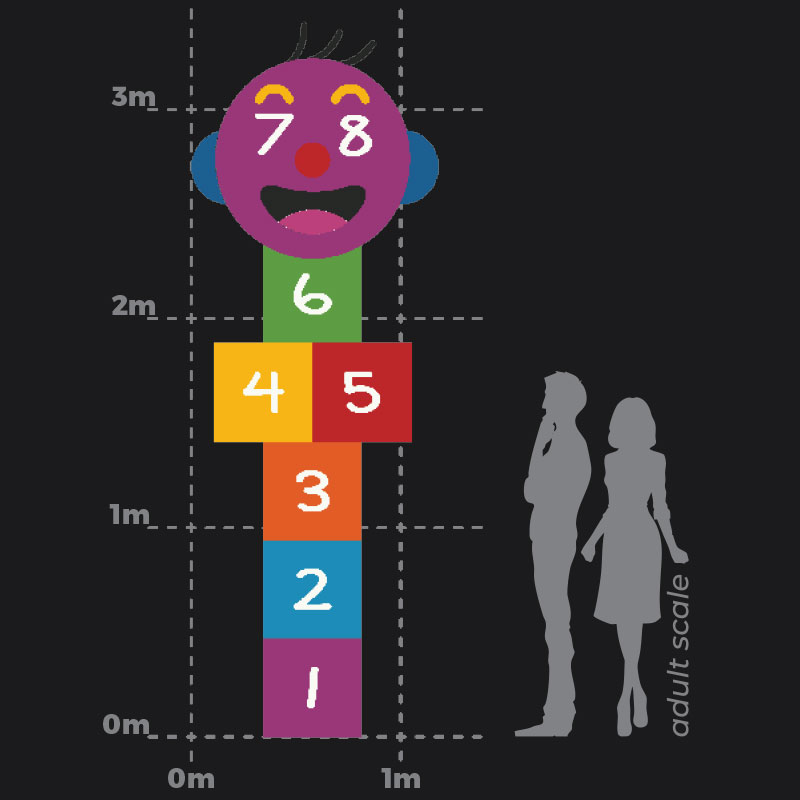 Clown Hopscotch Playground Marking