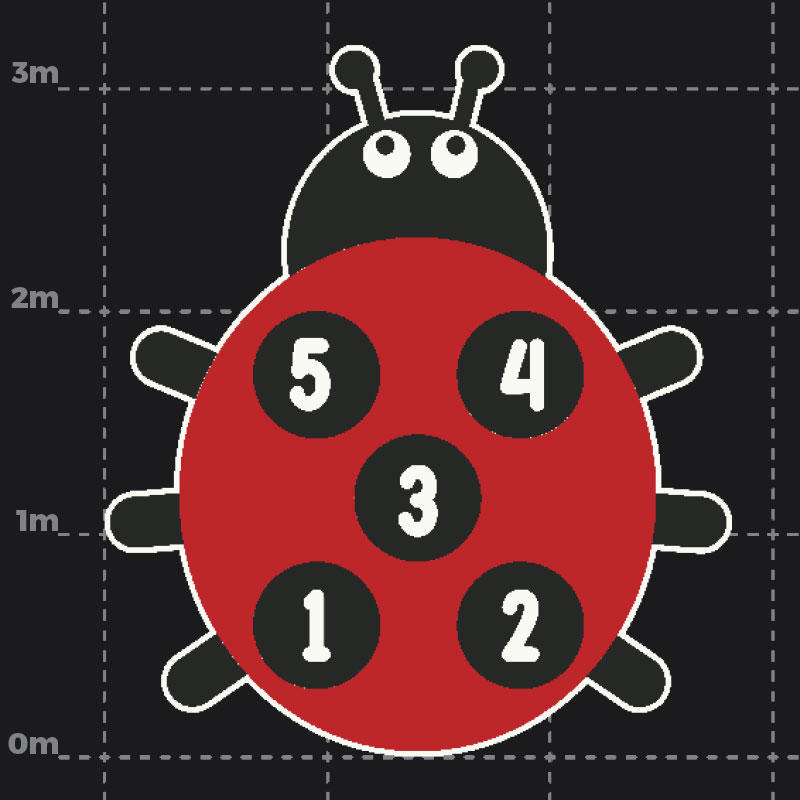 Lady Bug 1-5 Playground Marking