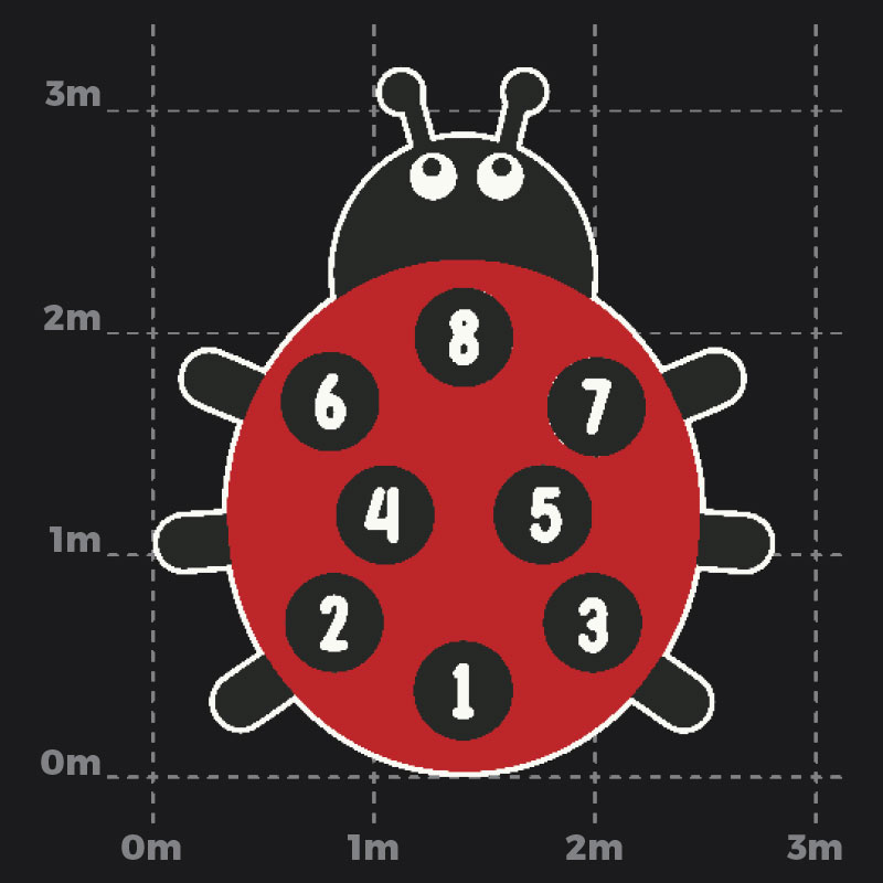 Lady Bug 1-8 Playground Marking