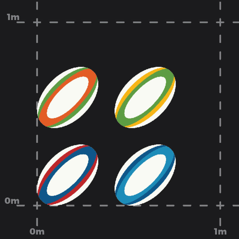 Rugby Ball Set Playground Marking