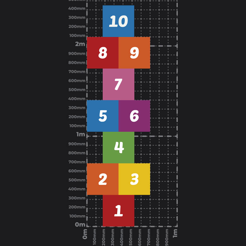 Traditional Hopscotch Playground Marking