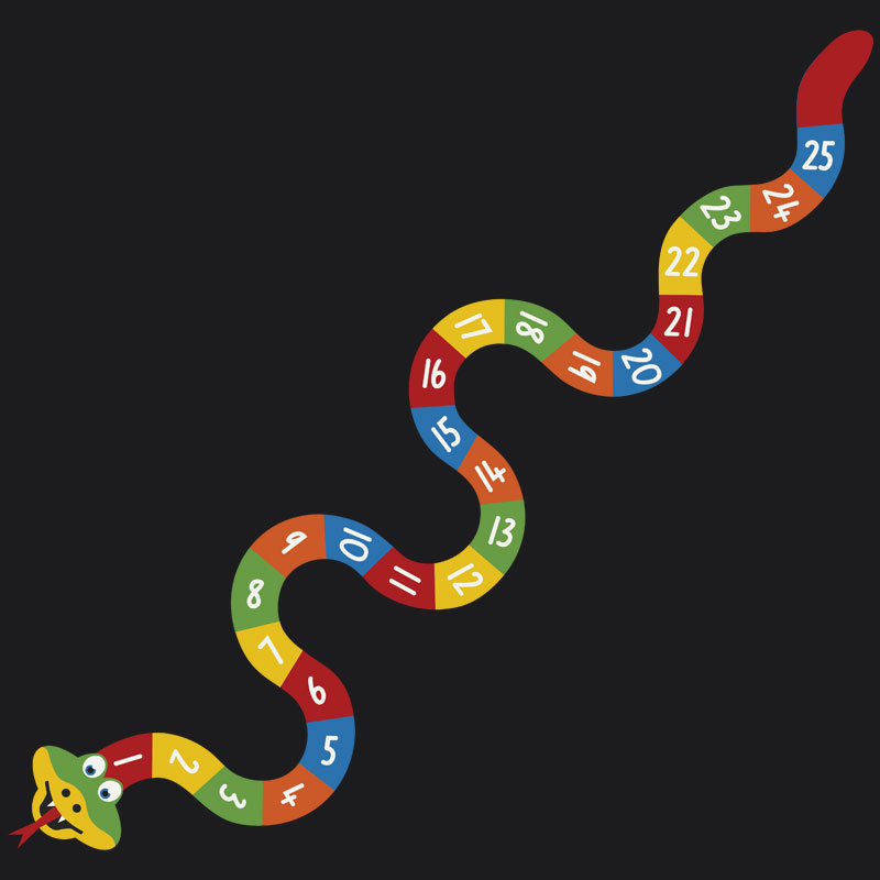 Snake 1-25 Playground Marking