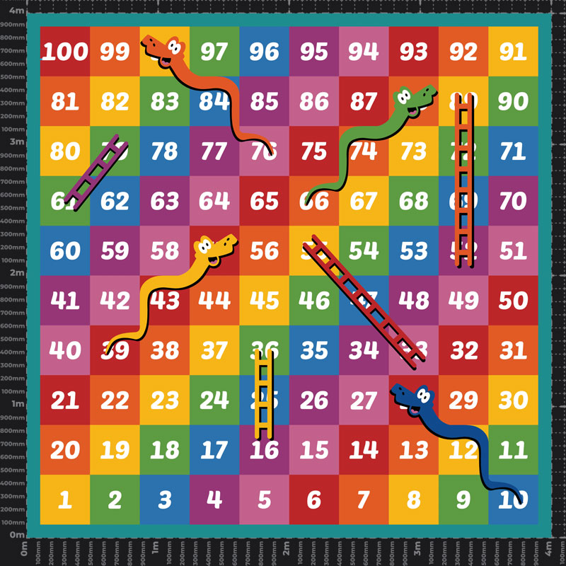 Snakes and Ladders Playground Marking