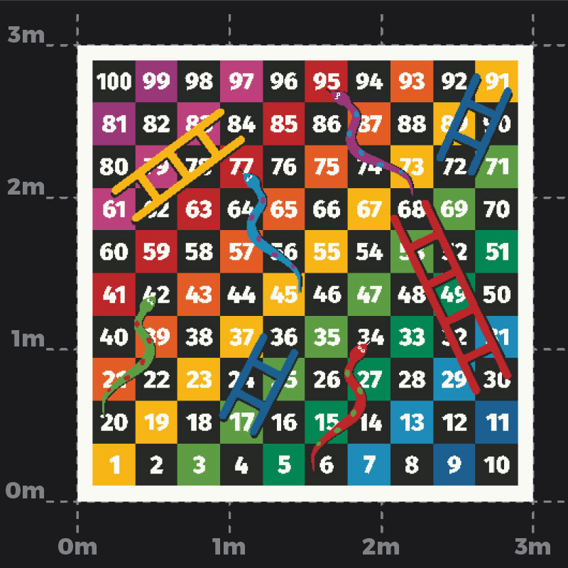 Snakes and Ladders Playground Marking