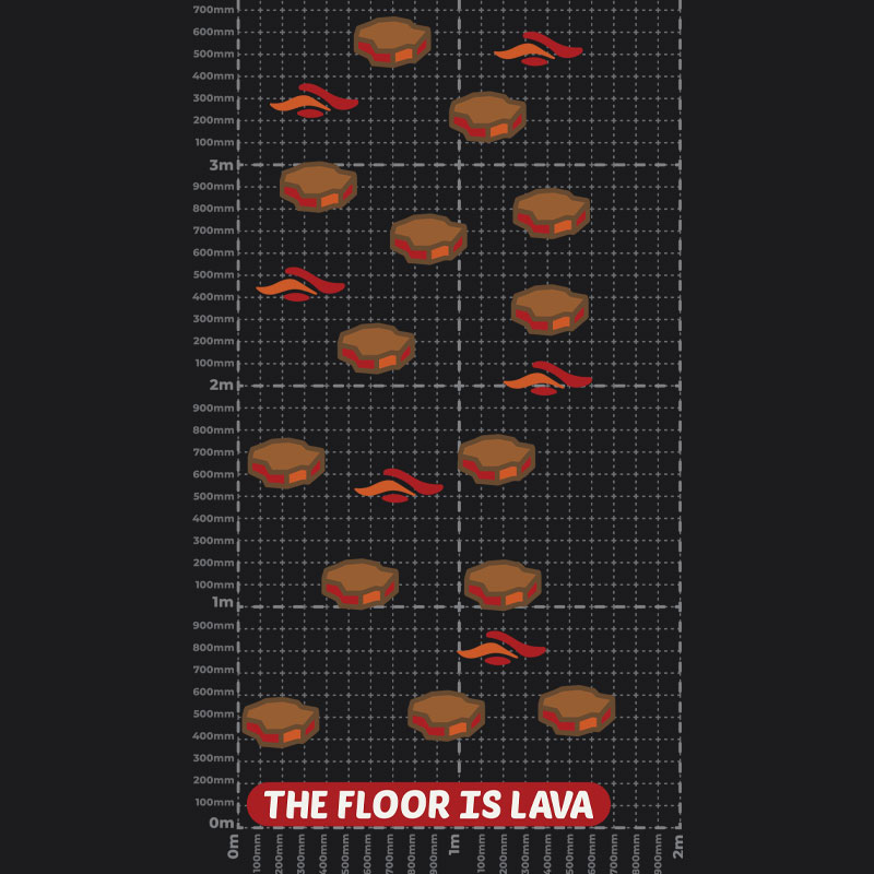The Floor is Lava Playground Marking