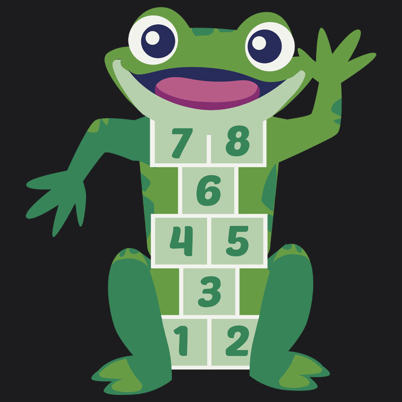 Frog 1-8 Hopscotch Playground Marking