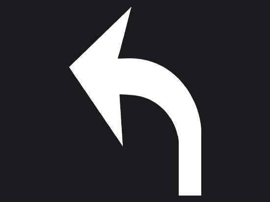 Non Skid Bicycle Arrow Left White Marking