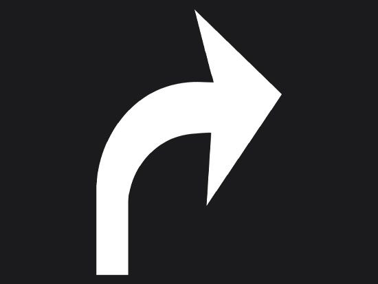 Non Skid Bicycle Arrow Right White Marking