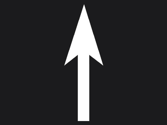 Non Skid Bicycle Arrow Straight White Marking