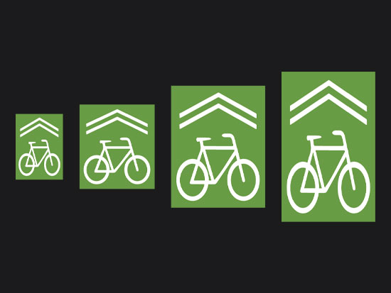 Non Skid Green Shared Lane Cycle Symbol Marking