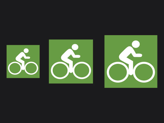 Non Skid Green Smart Cycle Symbol Marking