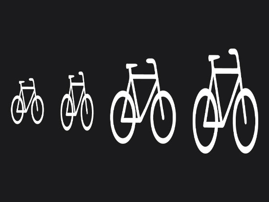 Non Skid White Cycle Symbol Marking