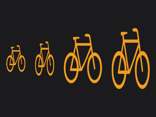 Non Skid Golden Yellow Cycle Symbol Marking