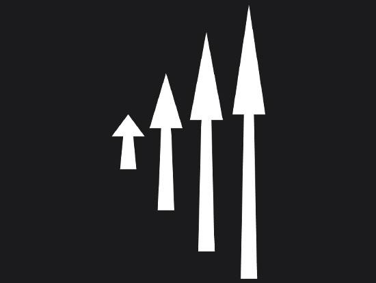 White Preformed Thermoplastic Traffic Arrows