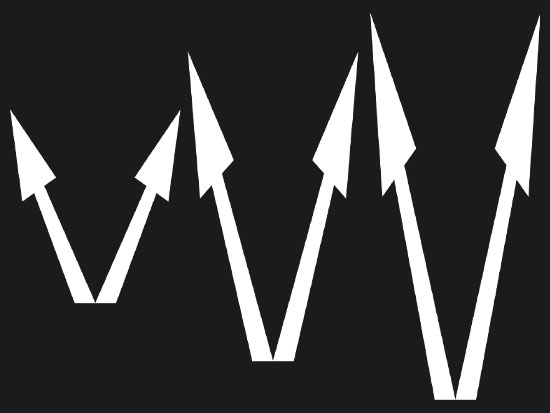 White Preformed Thermoplastic Bifurcation Arrow Left and Right