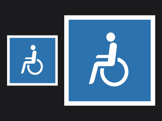 Blue Preformed Disabled Persons Marking