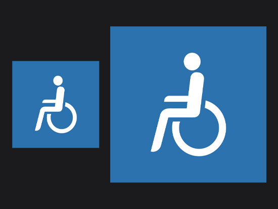 Blue Preformed Disabled Persons Marking