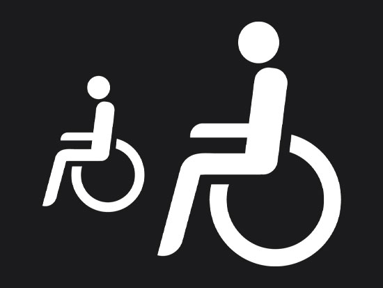 White Preformed Thermoplastic Disabled Persons Parking Symbol