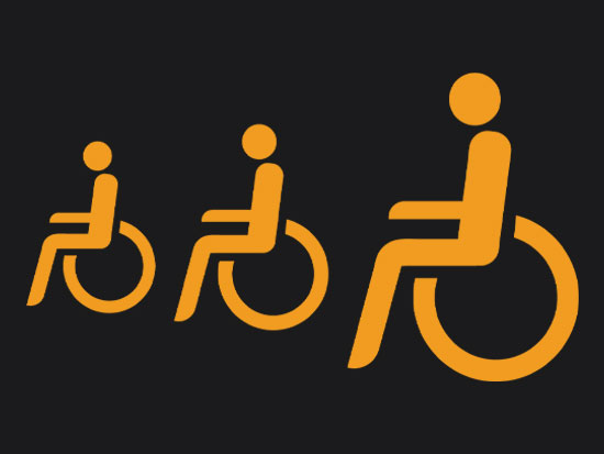 Yellow Preformed Thermoplastic Disabled Persons Parking