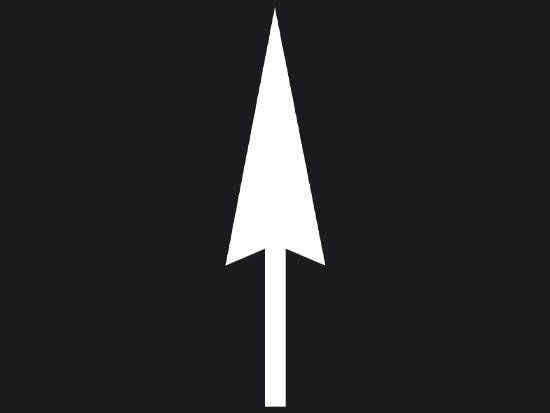 White Preformed Thermoplastic Information Arrow