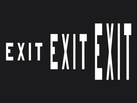 Preformed Thermoplastic EXIT Marking
