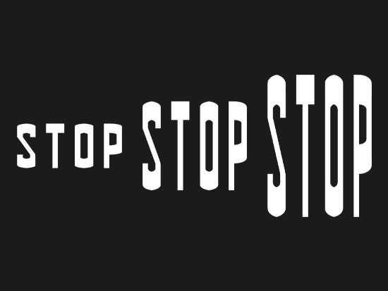 Preformed Thermoplastic STOP Marking