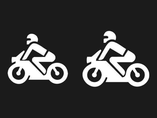 Motorcycle Symbol Preformed Thermoplastic marking
