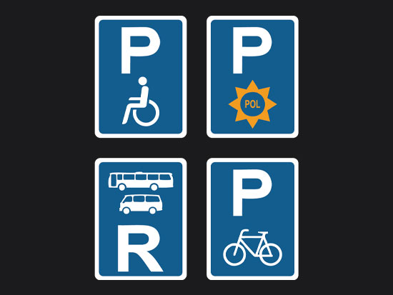 Rectangular Traffic Symbols Preformed Thermoplastic Marking