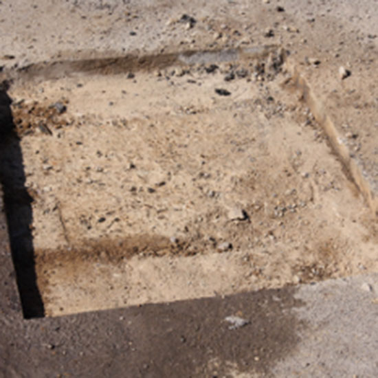 Cold Asphalt Pothole Repair application step 1