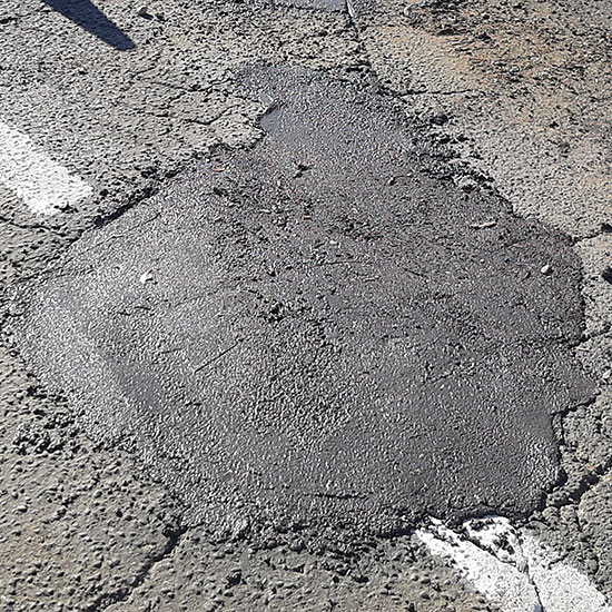 Pothole Repair Mortar application step 4