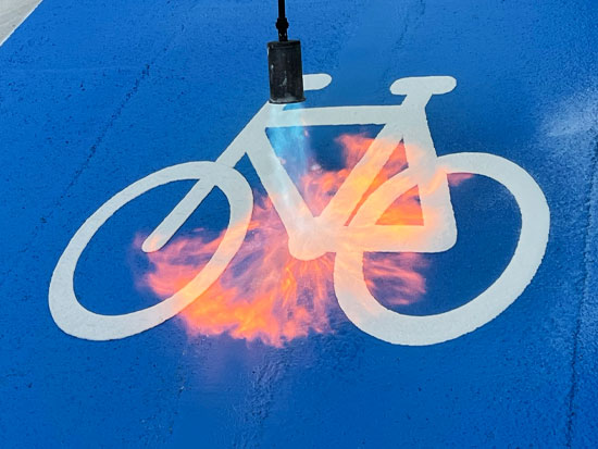 Cycle Lane Thermoplastic Marking Paint