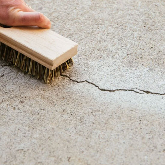 Concrete Crack Sealer application step 1