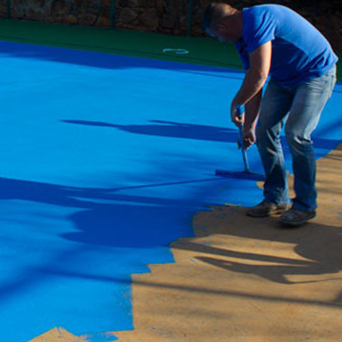 Coating for medium paced courts